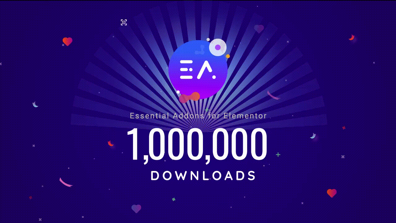 Essential Addons for Elementor Reached 1 Million Downloads: Thank You 1